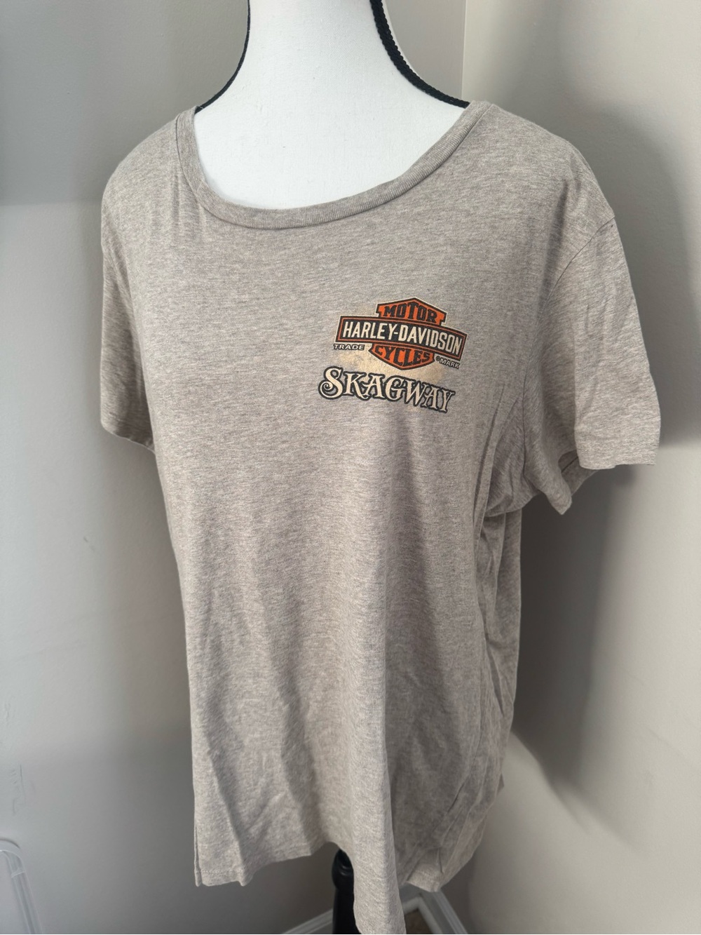Harley-Davidson Skagway Alaska Chilkoot Pass Graphic T-Shirt Women XXL‎ Gray